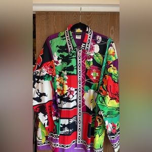 Versace Pop art Floral button up shirt  with women and Renaissance prints